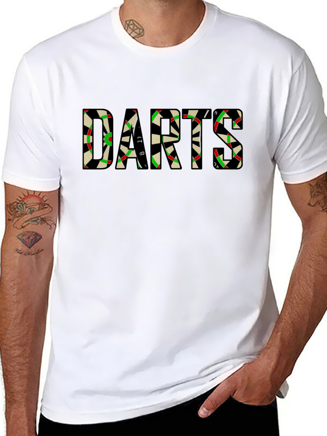 Darts Graphic Tee - Unique Dartboard Design