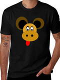 Cartoon Animal Face Graphic Tee