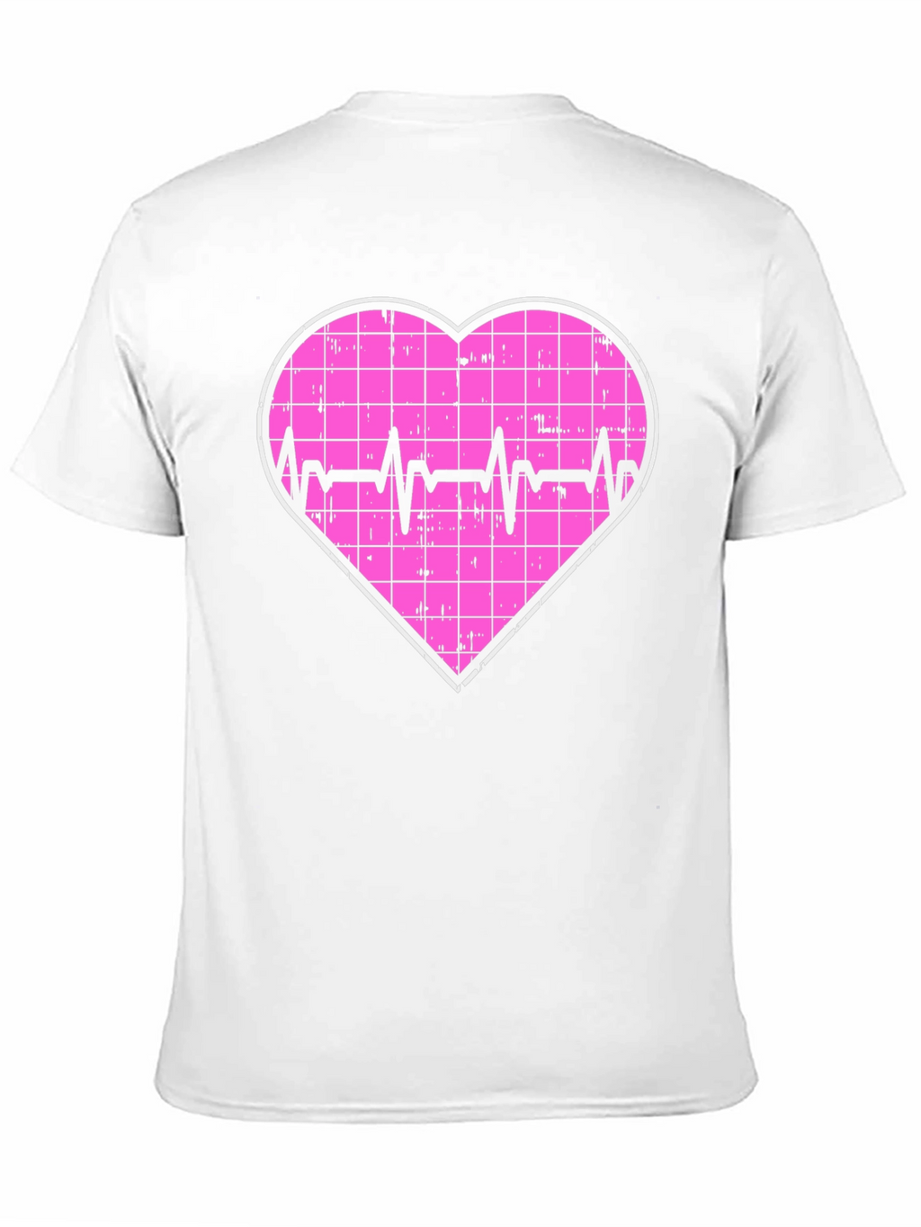 Heartbeat Grid Heart T-Shirt - Black