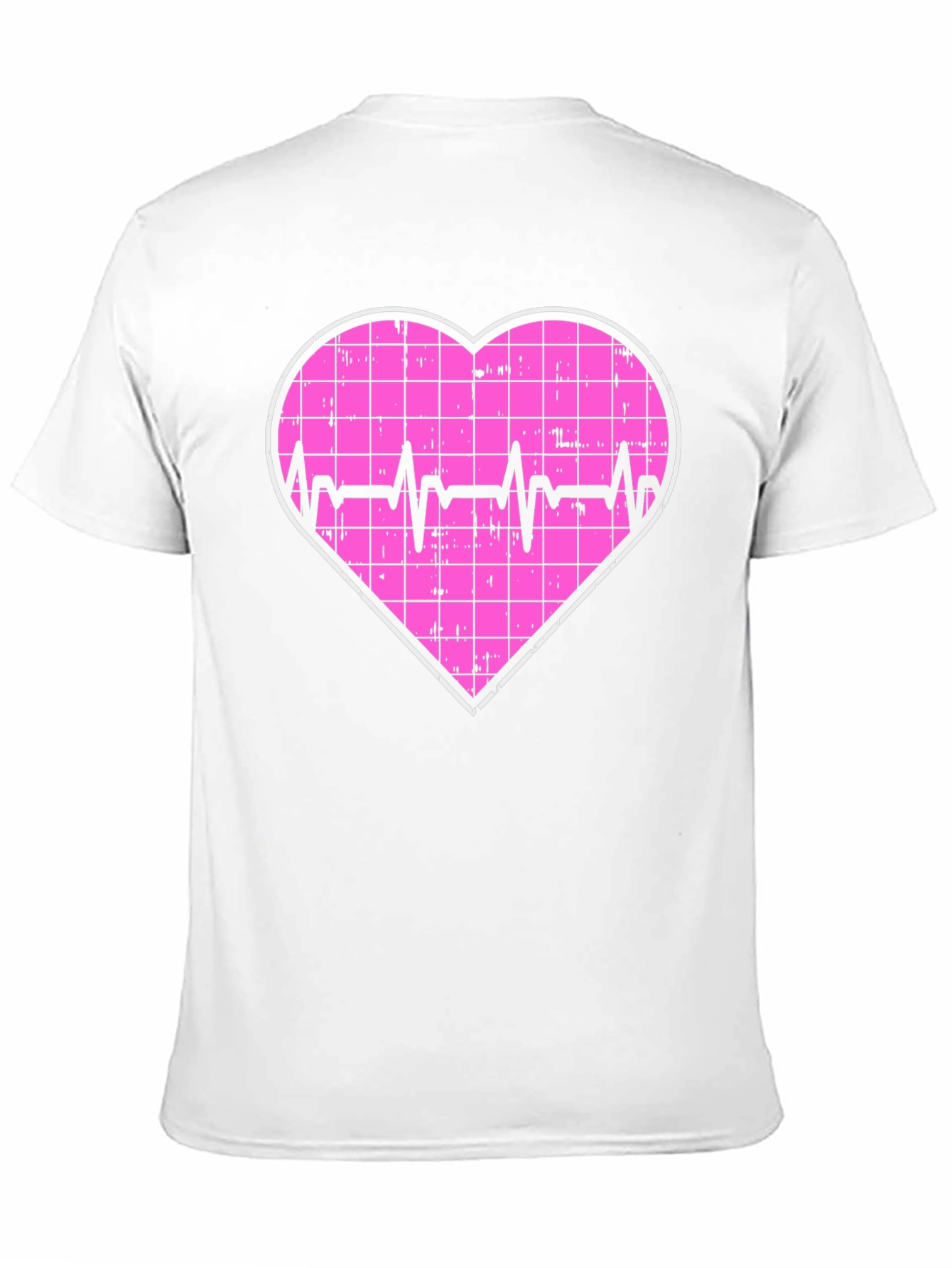 Heartbeat Grid Heart T-Shirt - Black