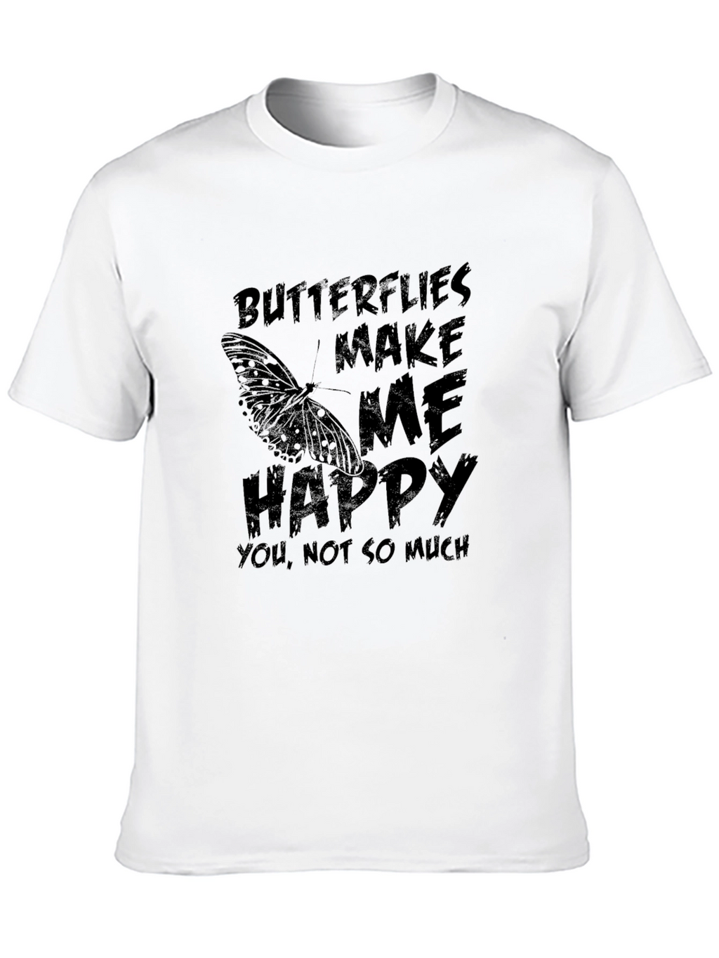Butterfly Graphic Tee - Butterflies Make Me Happy