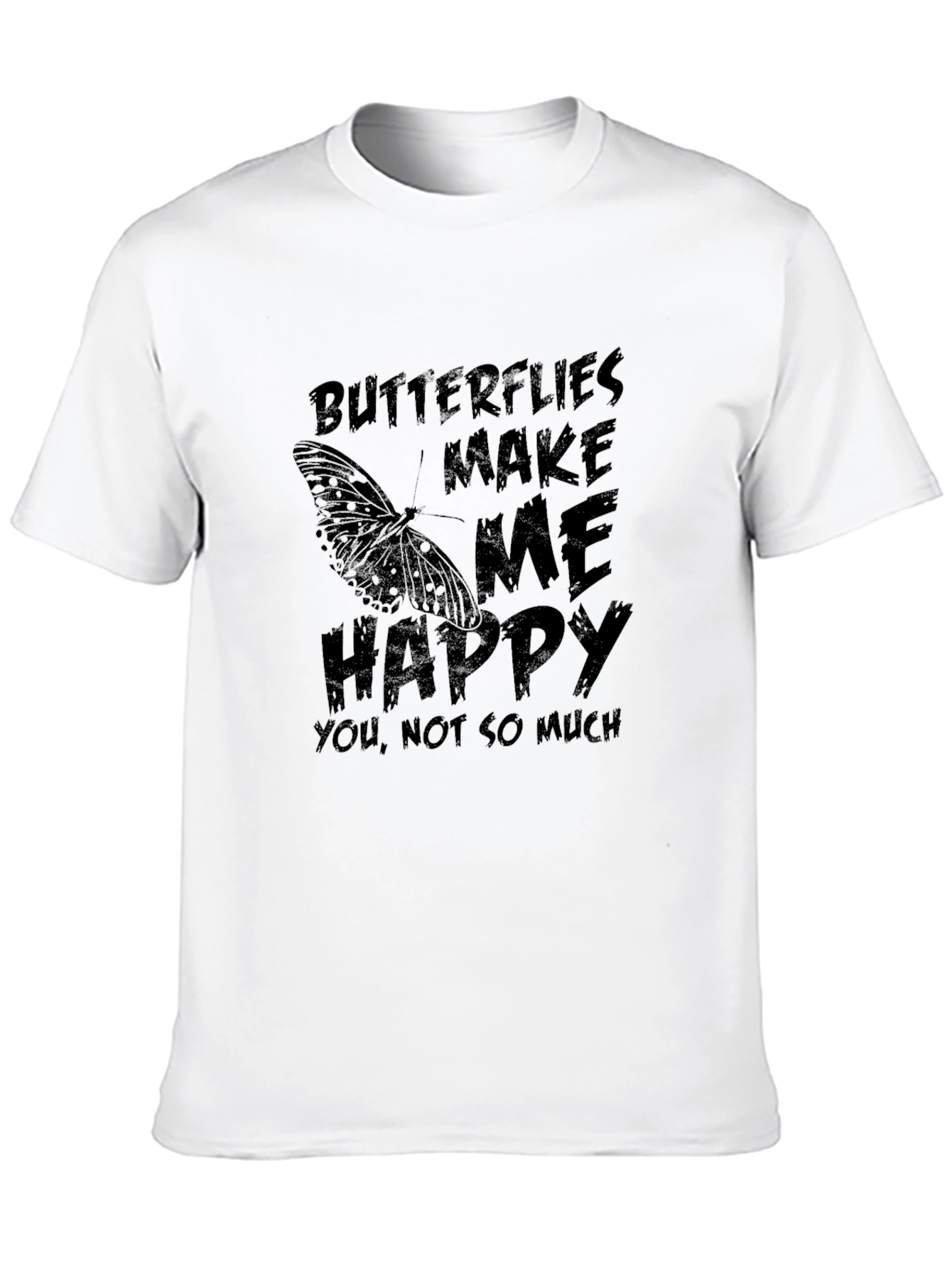 Butterfly Graphic Tee - Butterflies Make Me Happy