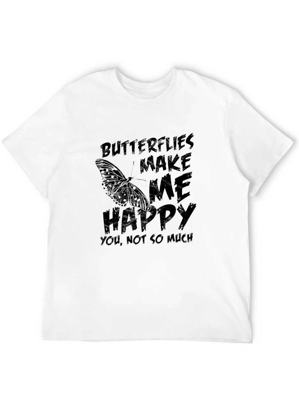 Butterfly Graphic Tee - Butterflies Make Me Happy