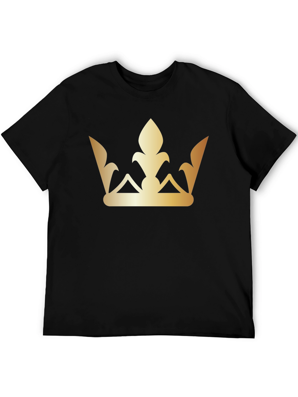 Golden Crown Graphic Tee - Stylish Black T-Shirt