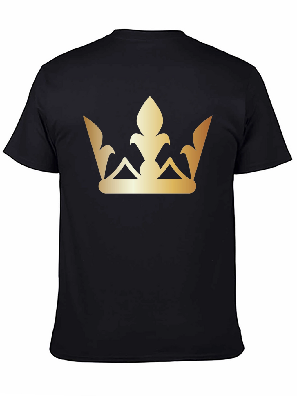 Golden Crown Graphic Tee - Stylish Black T-Shirt