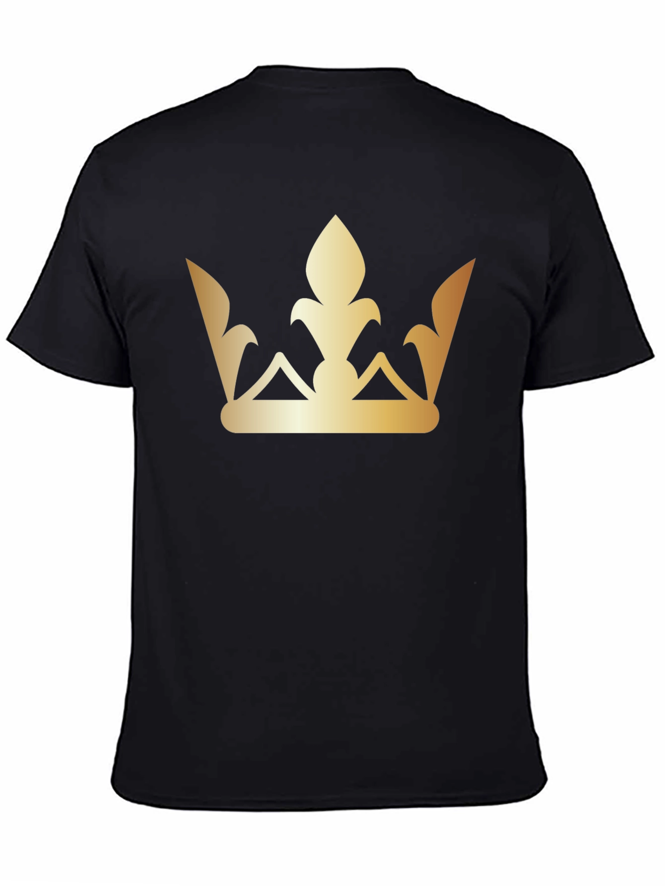 Golden Crown Graphic Tee - Stylish Black T-Shirt