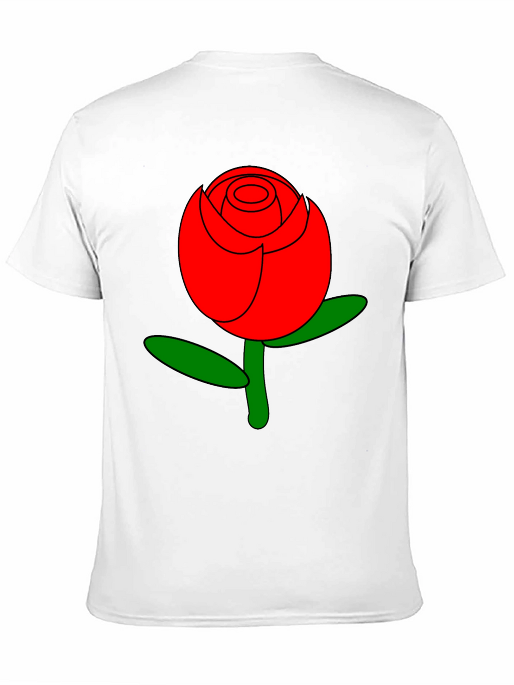 Bold Red Rose Graphic Tee - Stylish Casual Wear
