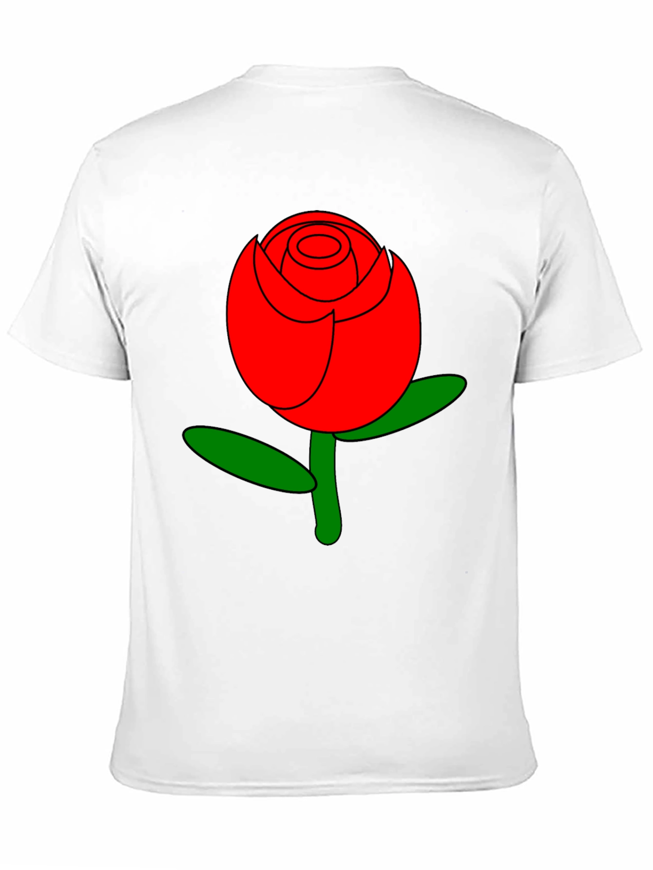 Bold Red Rose Graphic Tee - Stylish Casual Wear