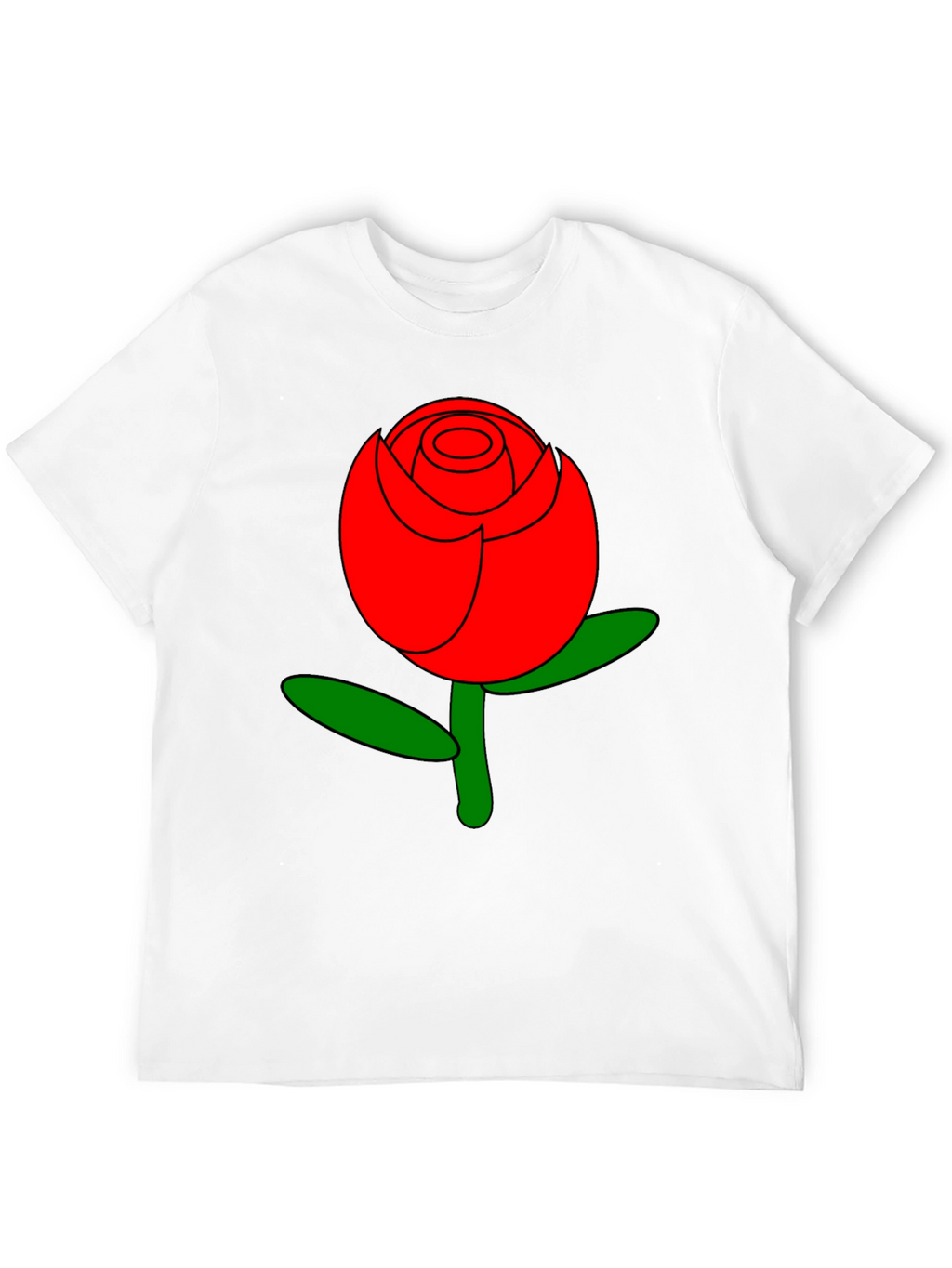 Bold Red Rose Graphic Tee - Stylish Casual Wear