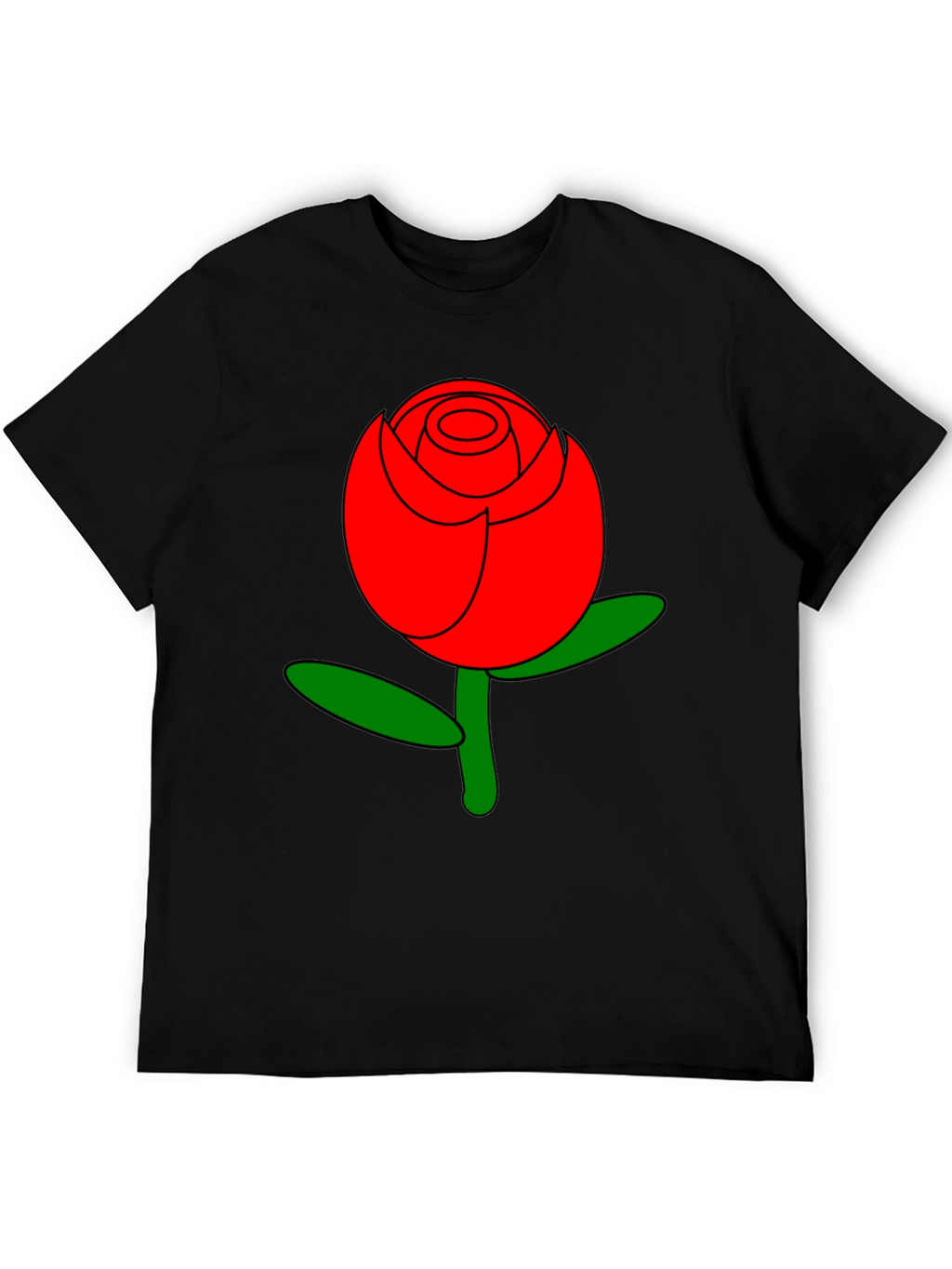 Bold Red Rose Graphic Tee - Stylish Casual Wear