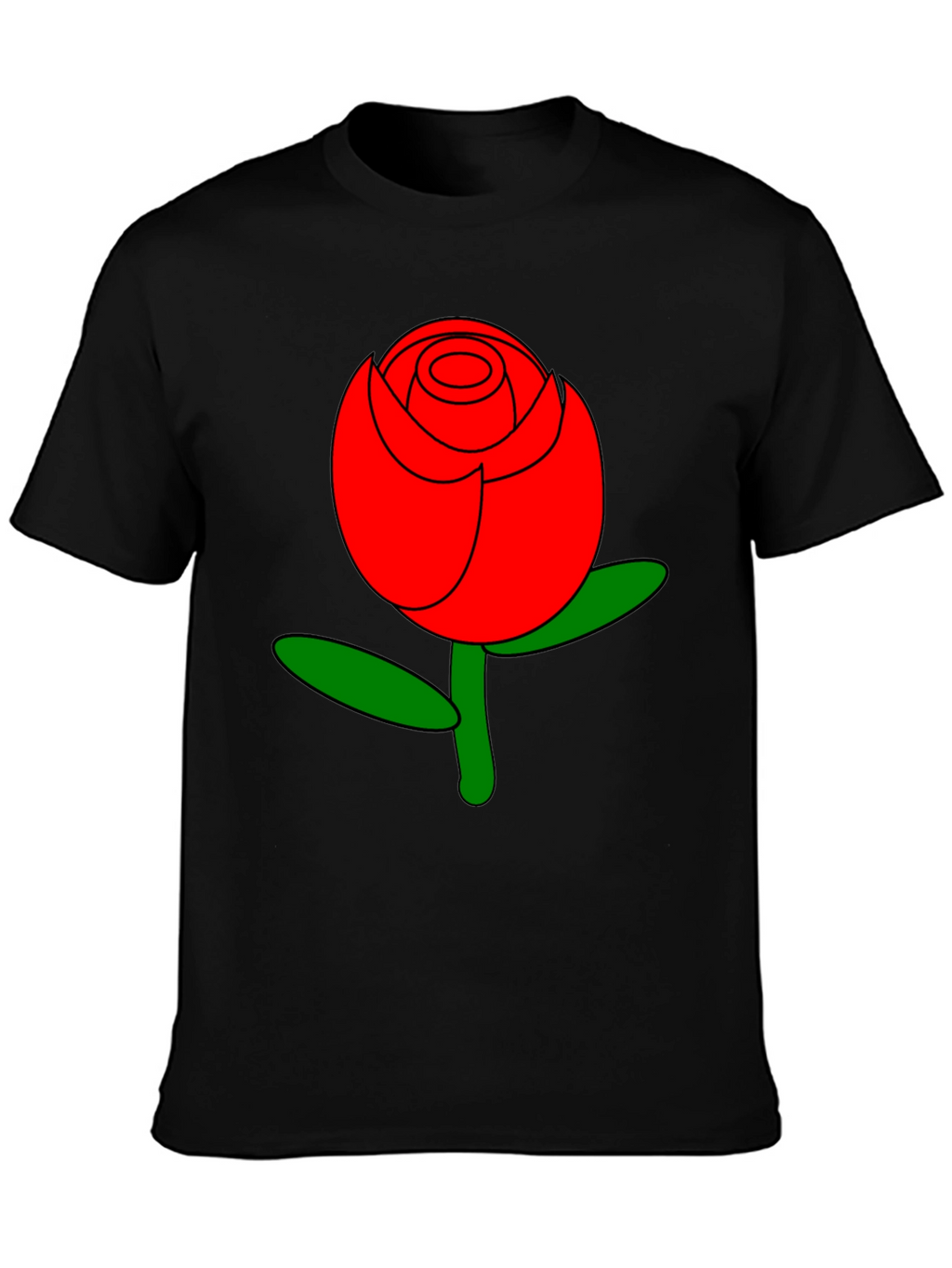 Bold Red Rose Graphic Tee - Stylish Casual Wear