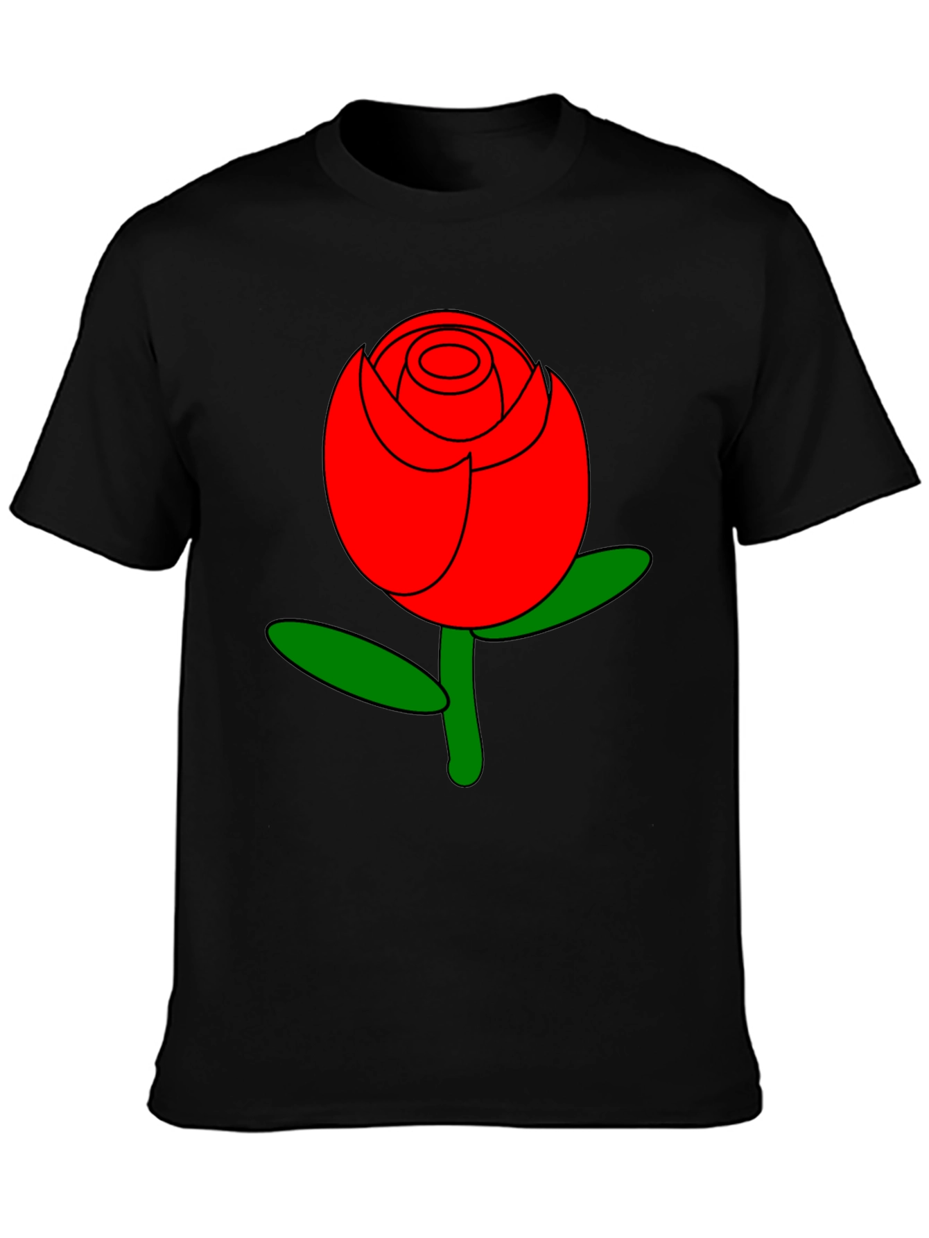 Bold Red Rose Graphic Tee - Stylish Casual Wear