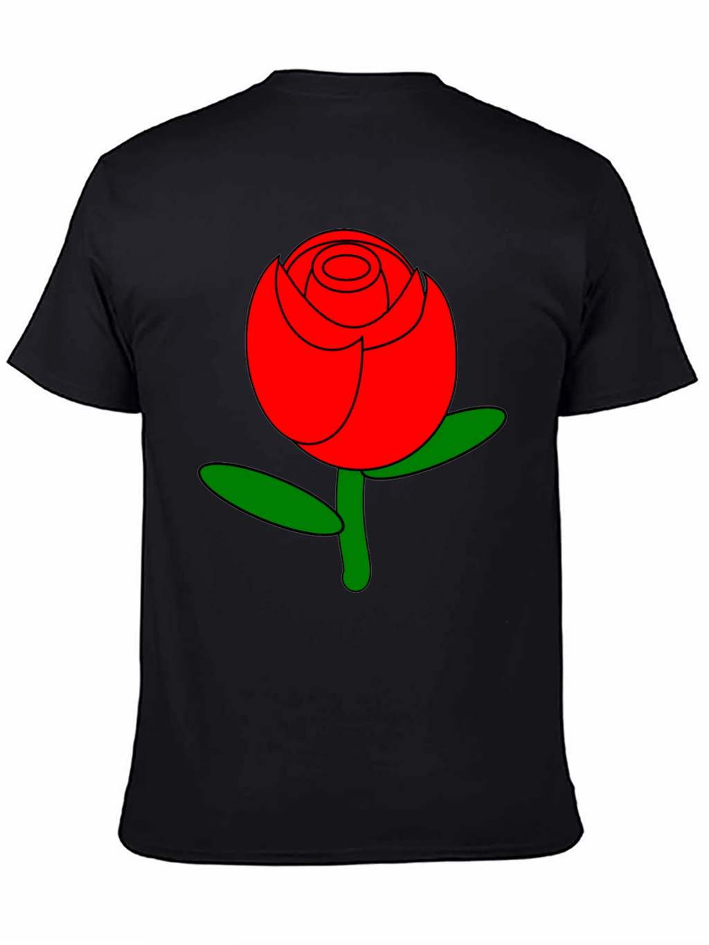 Bold Red Rose Graphic Tee - Stylish Casual Wear