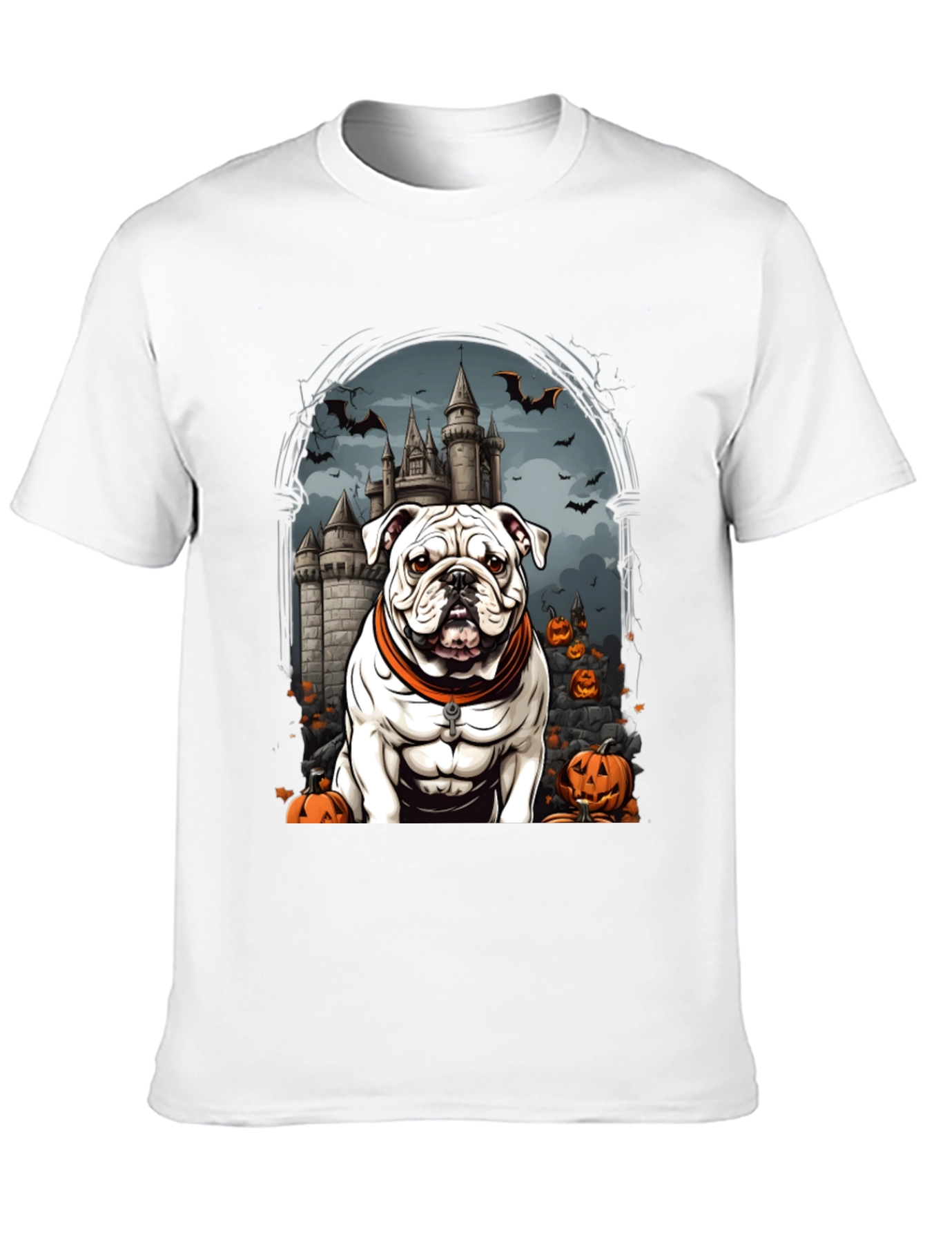 Halloween Bulldog T-Shirt - Spooky Season Tee
