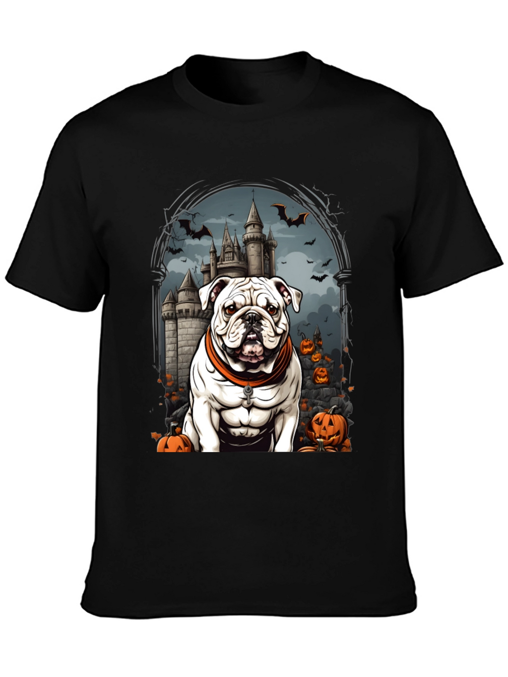 Halloween Bulldog T-Shirt - Spooky Season Tee