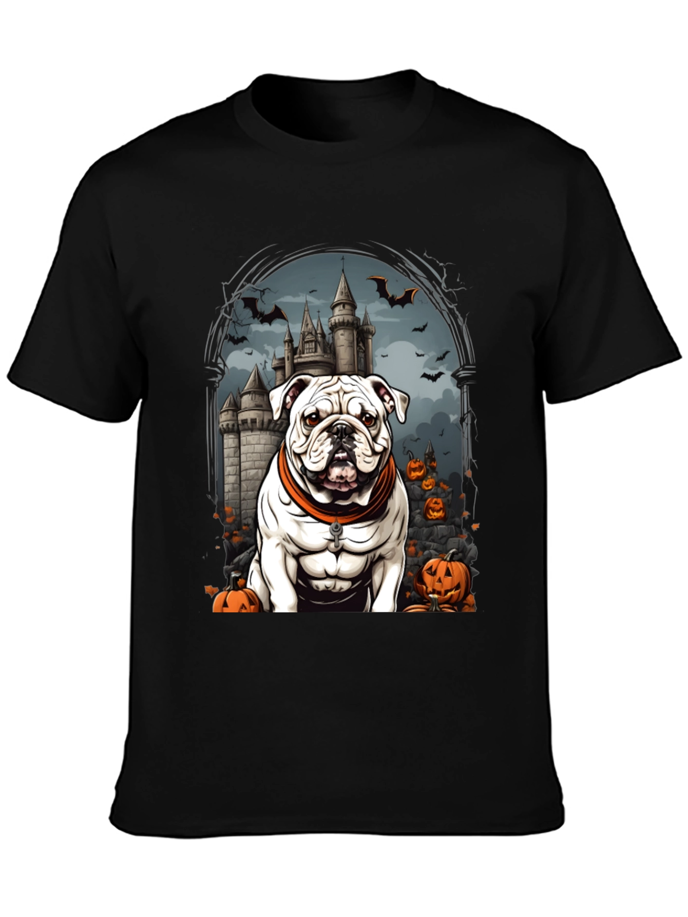 Halloween Bulldog T-Shirt - Spooky Season Tee