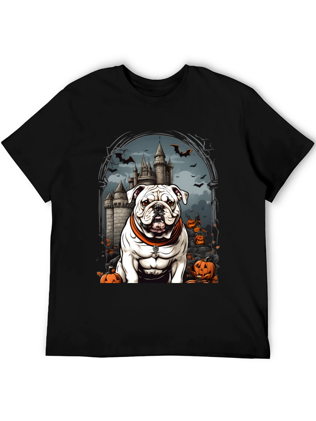 Halloween Bulldog T-Shirt - Spooky Season Tee