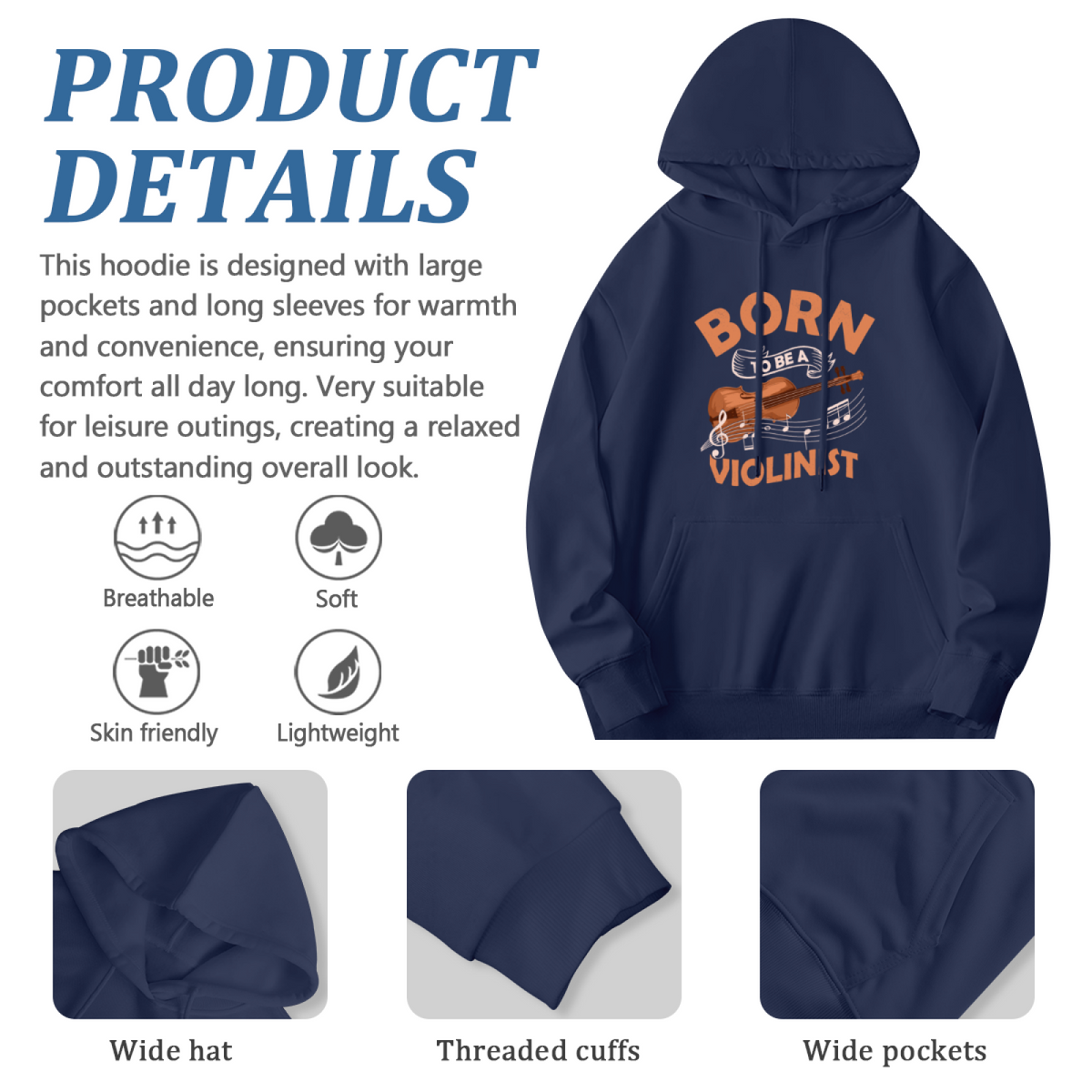 Artistic Expression Hoodie - Creative Print Design Sweatshirt for Fashion-Forward Individuals