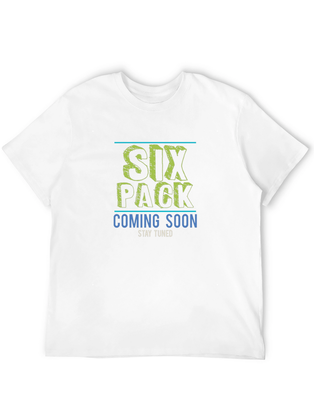 Six Pack Coming Soon Mens Black T-Shirt