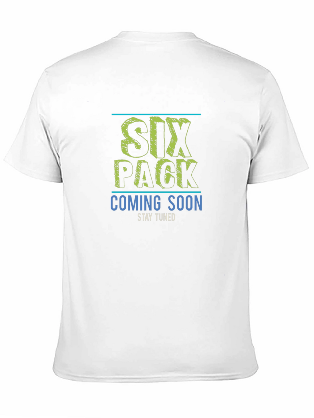 Six Pack Coming Soon Mens Black T-Shirt