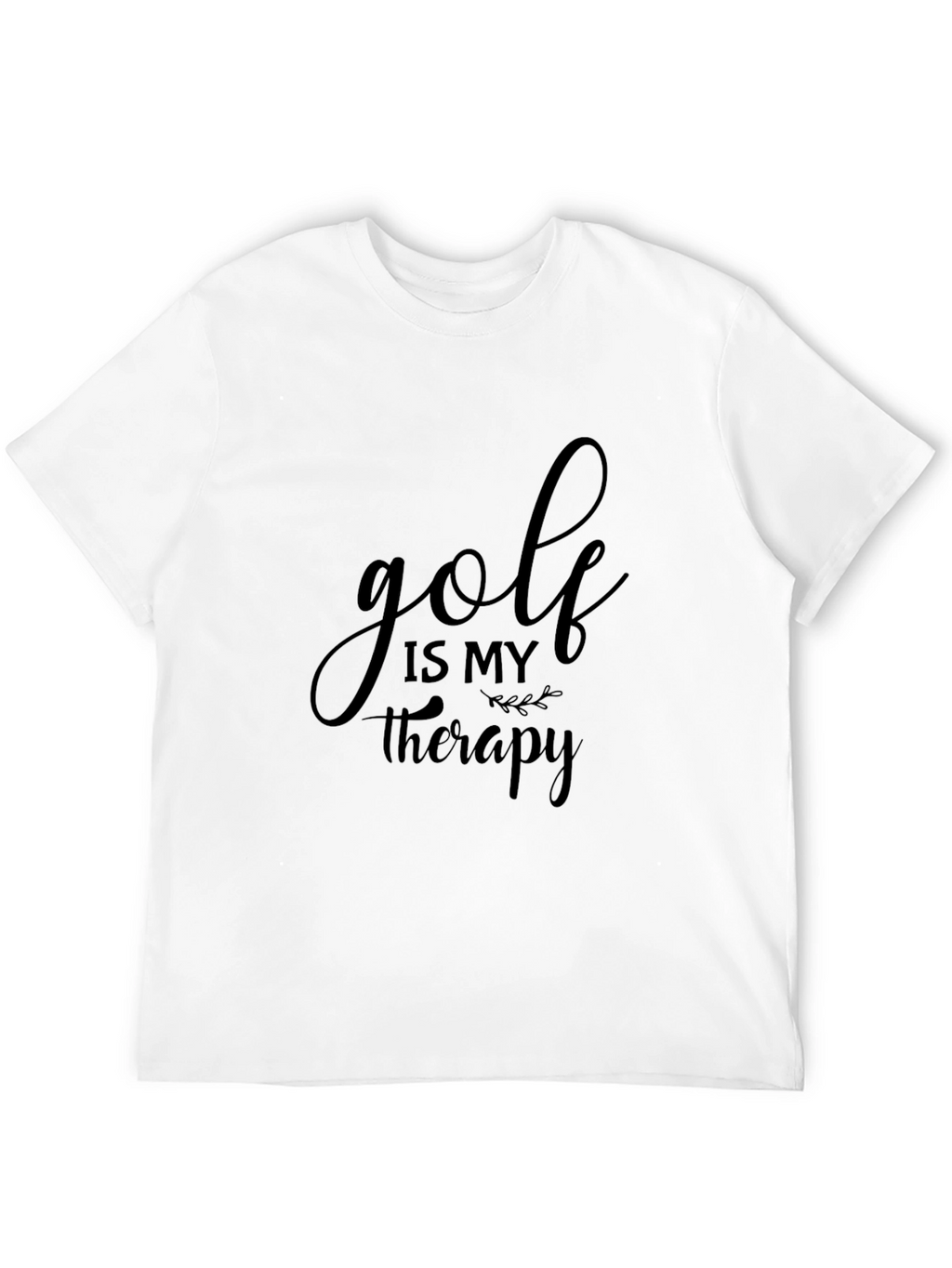 Golf is My Therapy Tee - Black Graphic T-Shirt