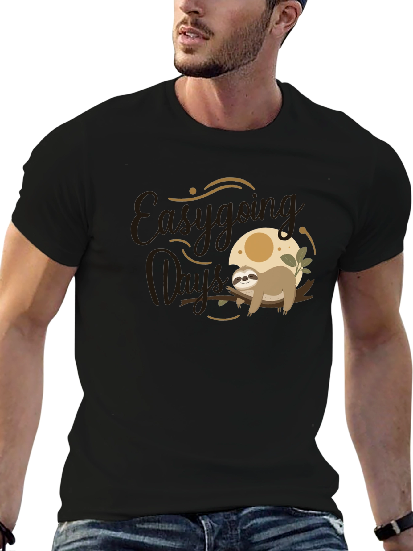 Easygoing Days Sloth Graphic T-Shirt