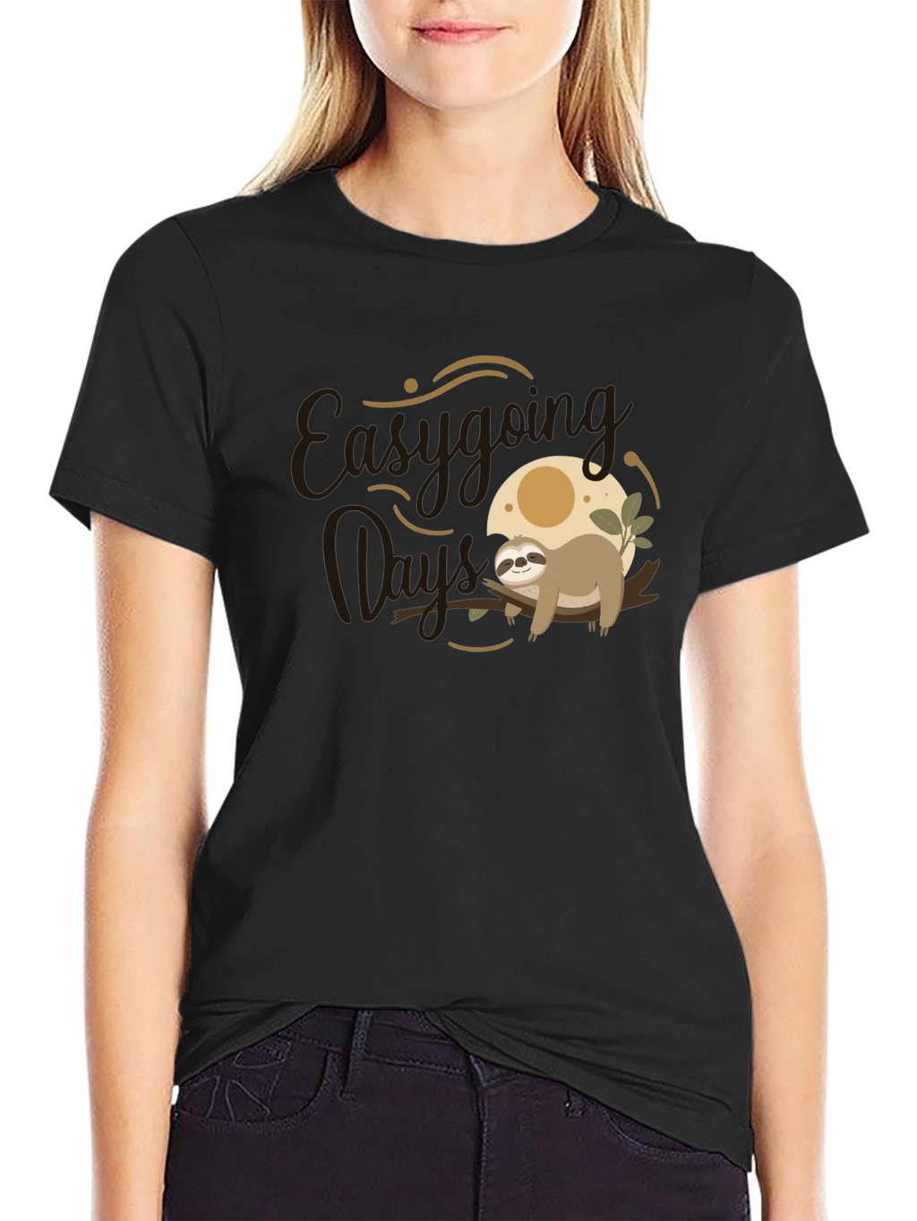 Easygoing Days Sloth Graphic T-Shirt
