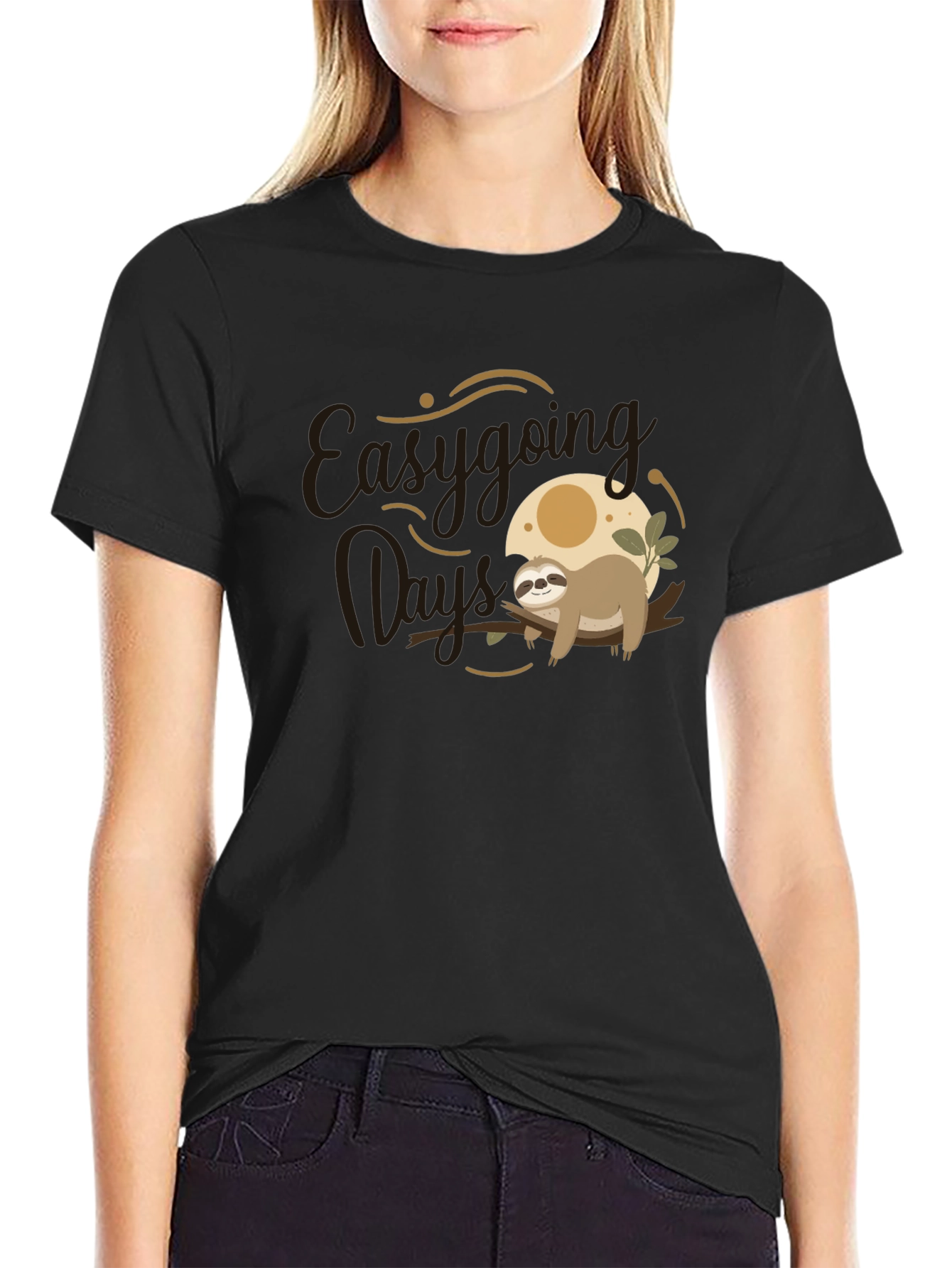 Easygoing Days Sloth Graphic T-Shirt