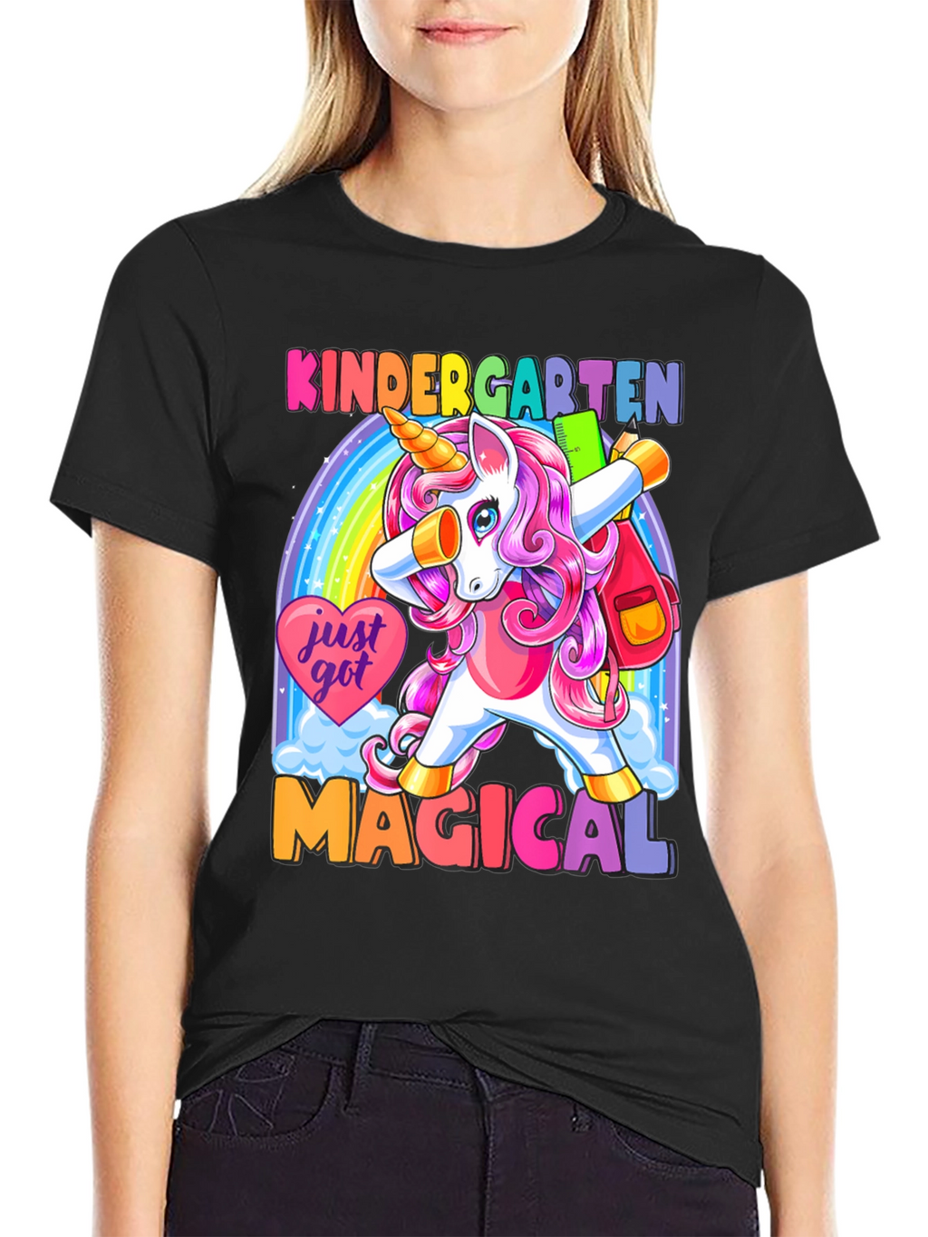 Kindergarten Unicorn Dabbing T-Shirt