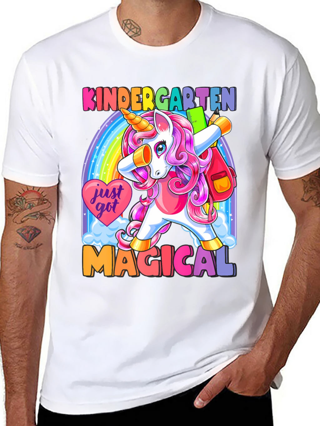 Kindergarten Unicorn Dabbing T-Shirt