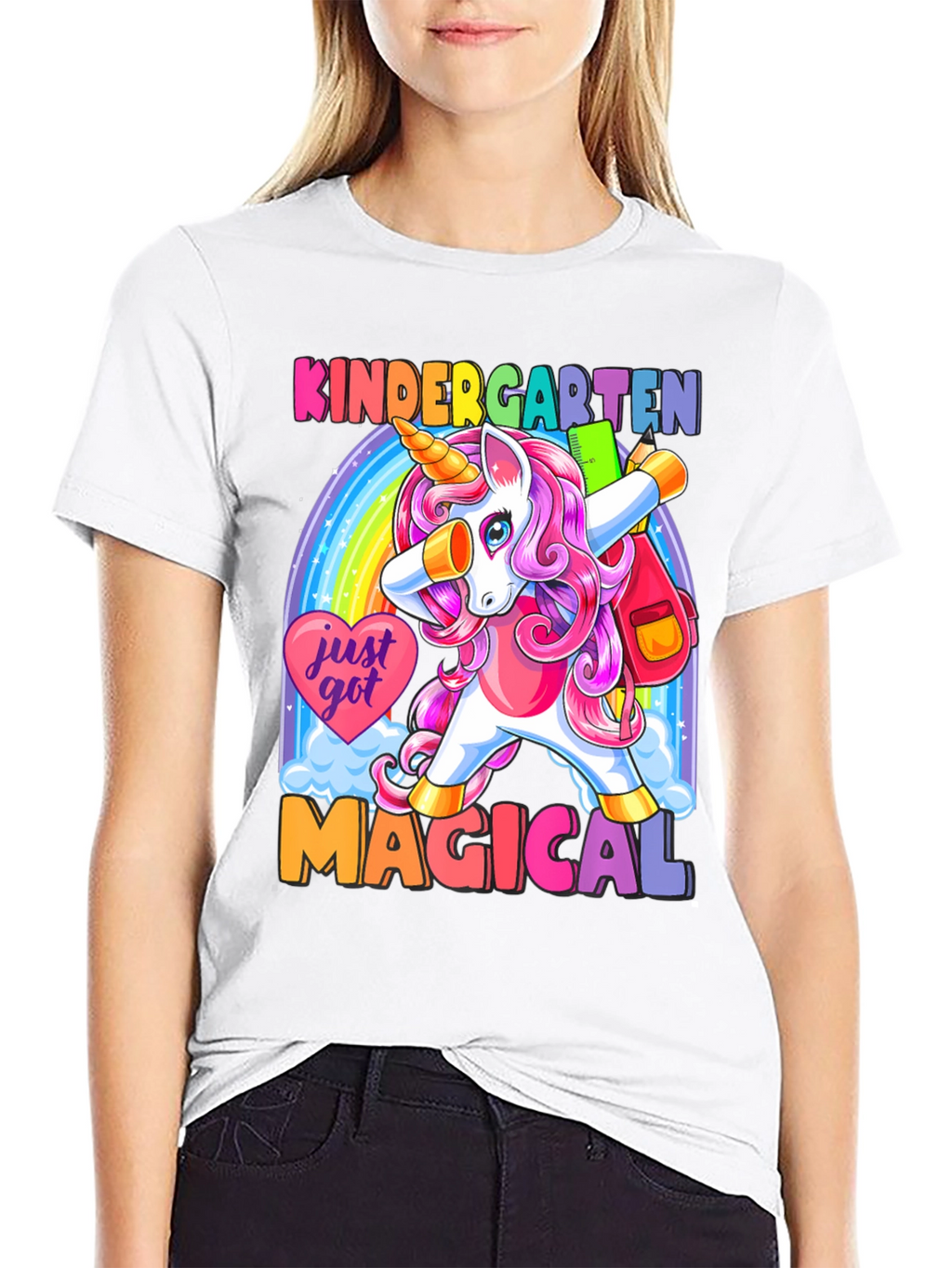 Kindergarten Unicorn Dabbing T-Shirt
