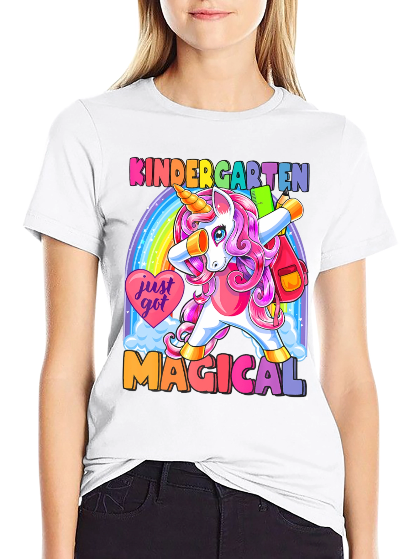 Kindergarten Unicorn Dabbing T-Shirt