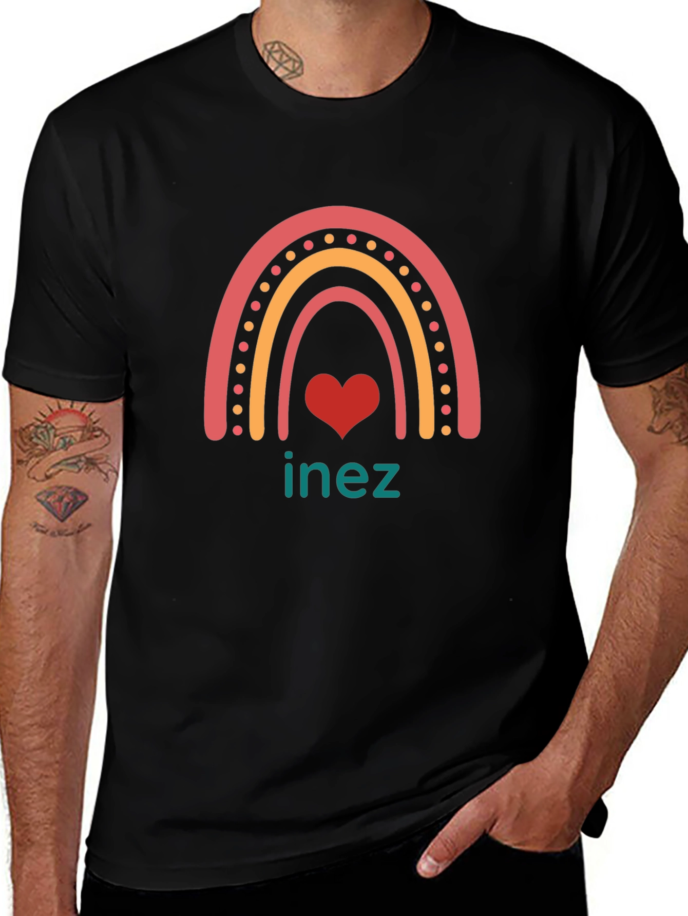 Rainbow Inez Heart T-Shirt