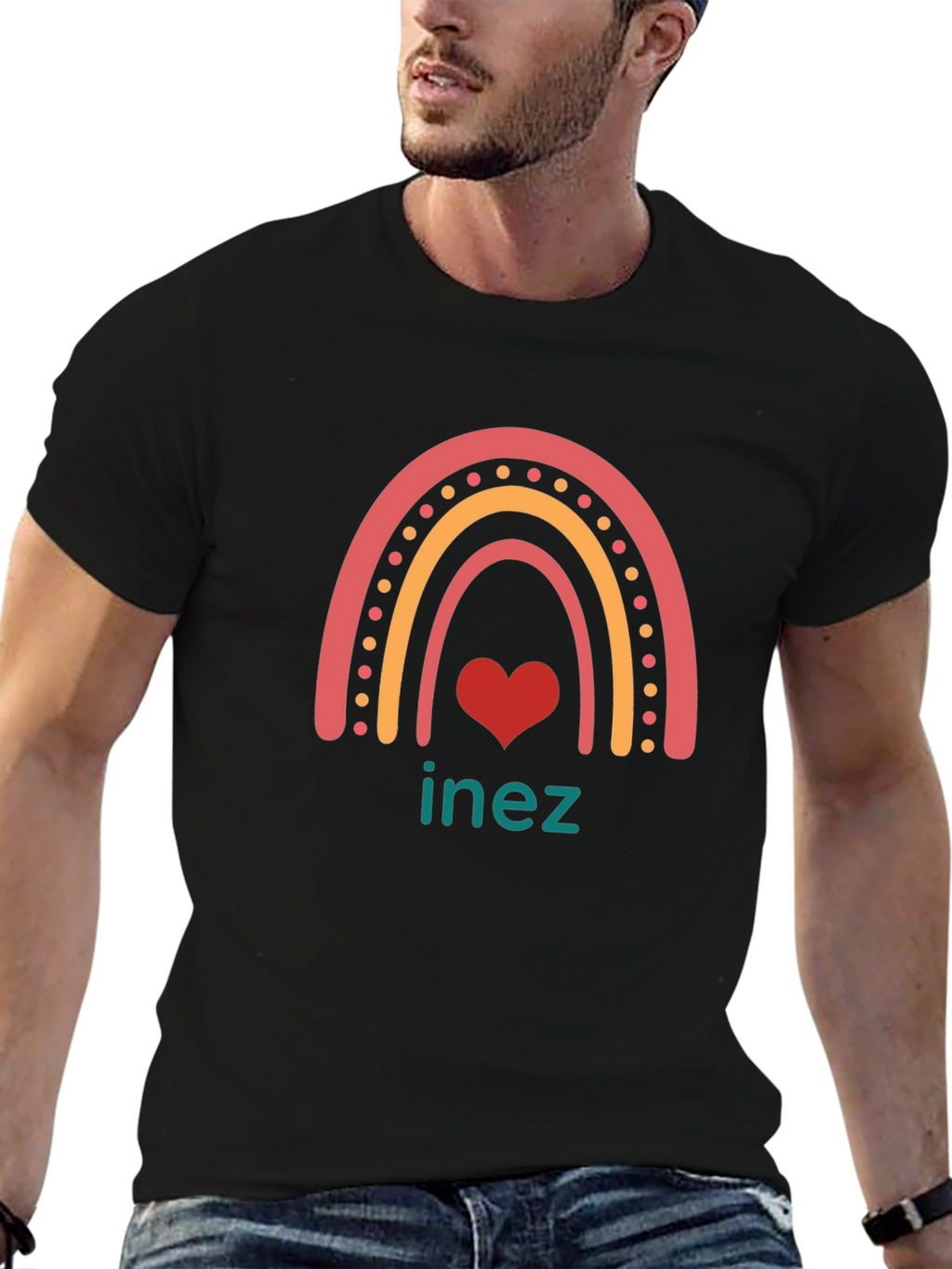 Rainbow Inez Heart T-Shirt