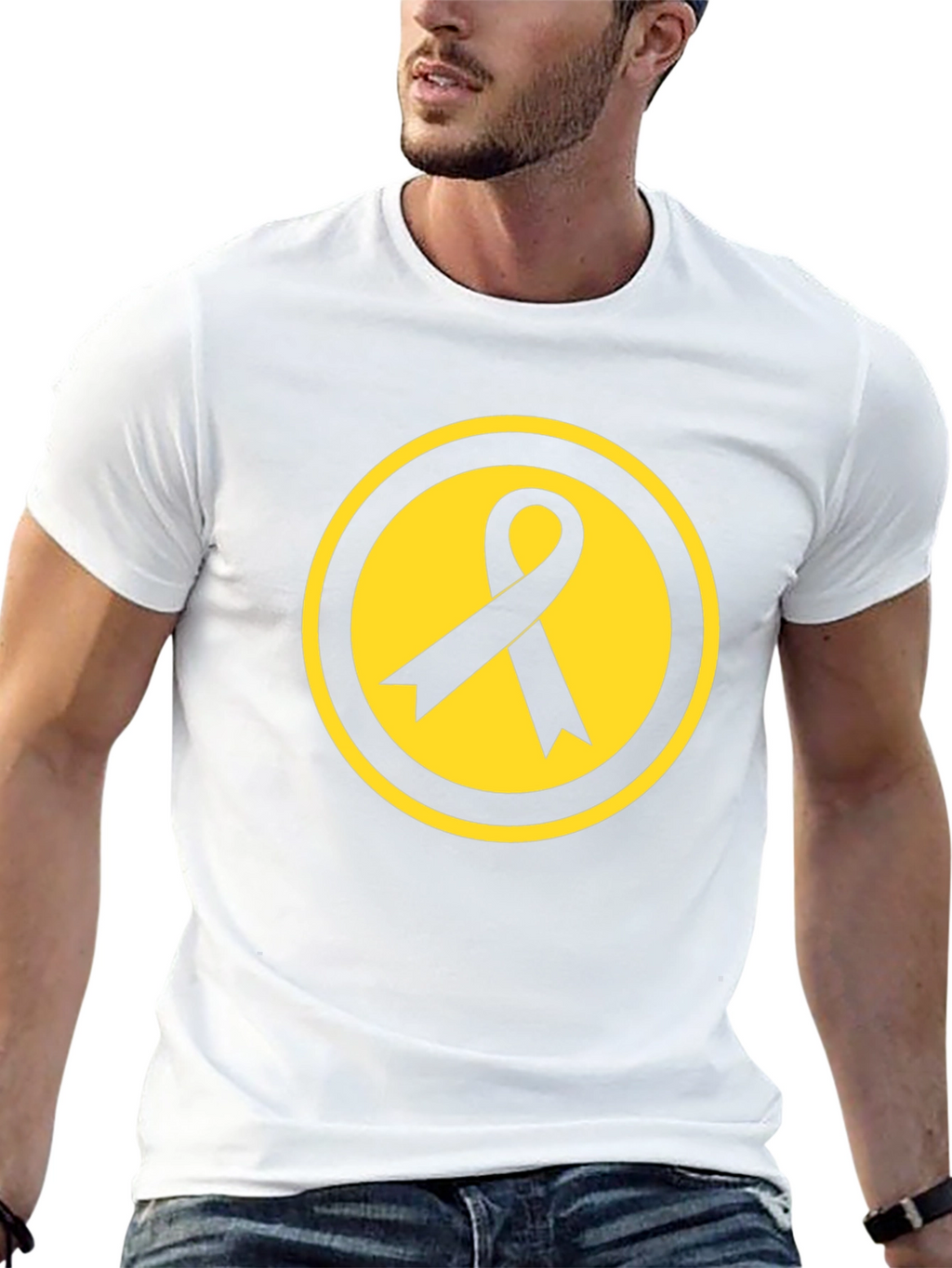 Awareness Ribbon Graphic Tee - Black