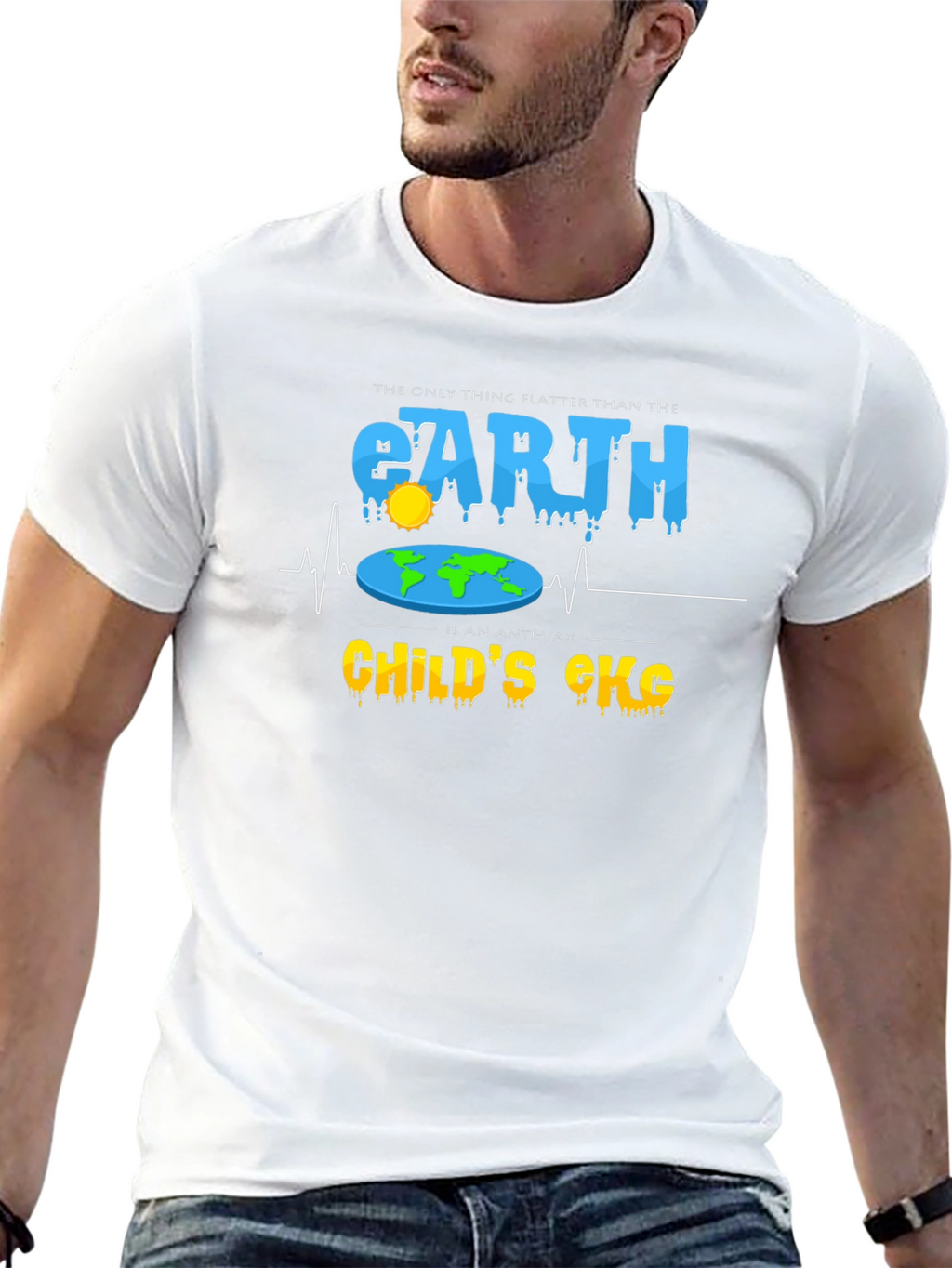 Flat Earth Anti-Vax T-Shirt