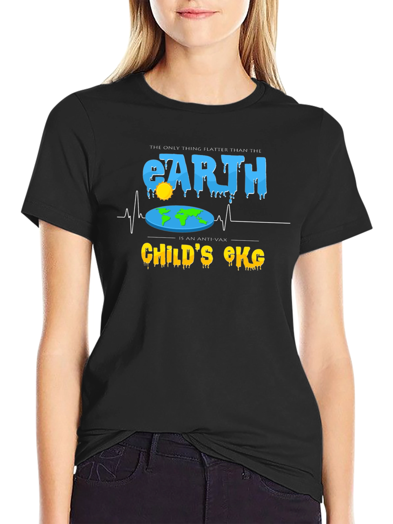 Flat Earth Anti-Vax T-Shirt