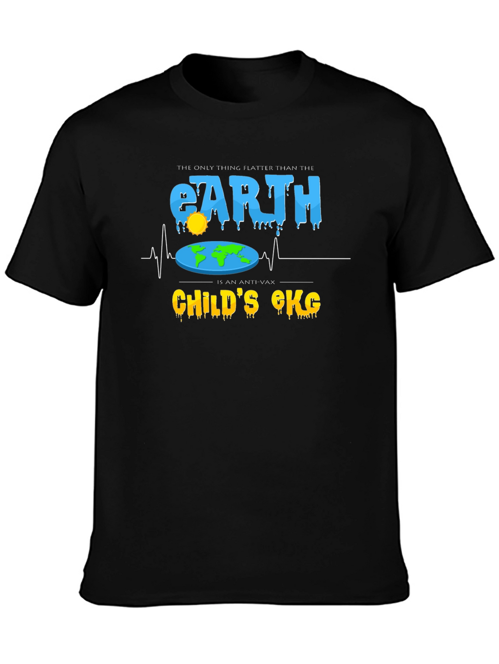 Flat Earth Anti-Vax T-Shirt