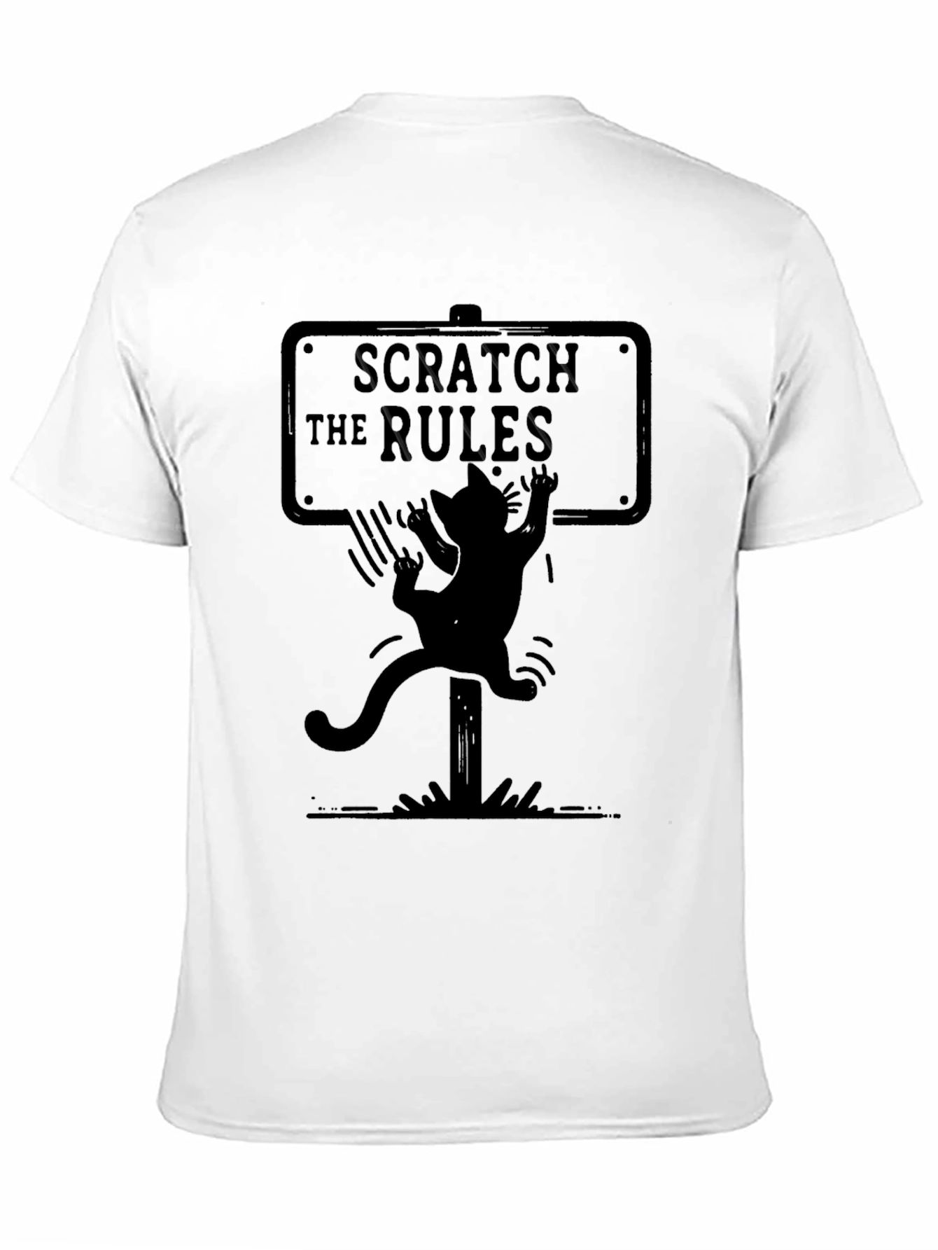 Scratch the Rules Tee - Black Cat T-Shirt