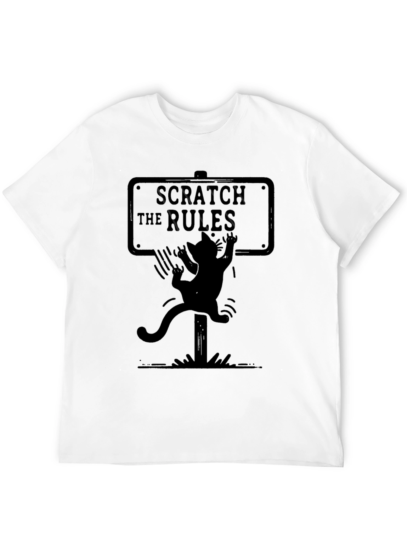 Scratch the Rules Tee - Black Cat T-Shirt