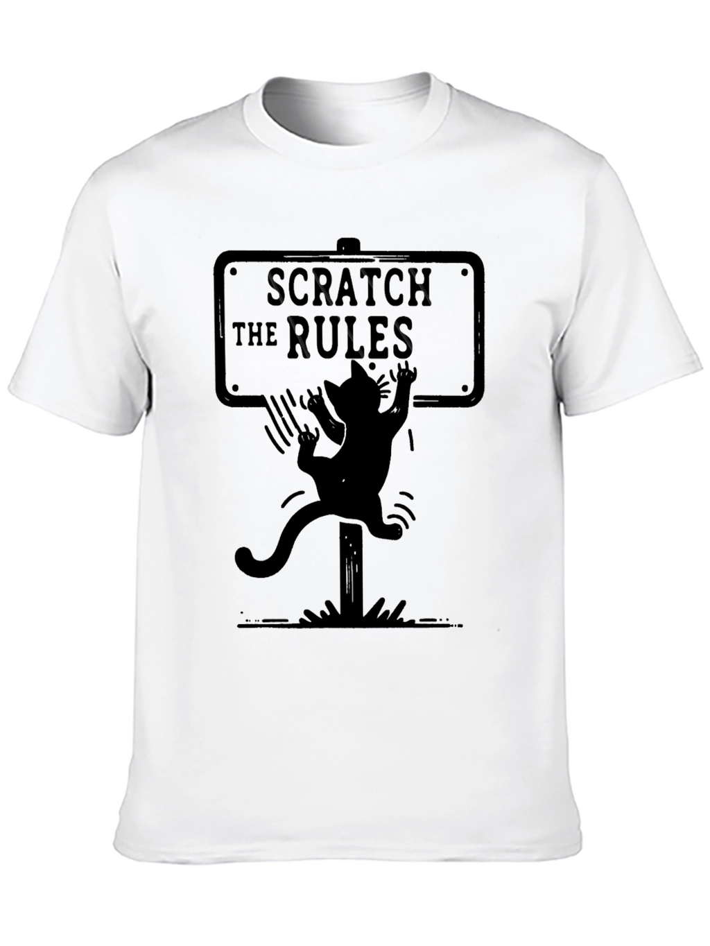 Scratch the Rules Tee - Black Cat T-Shirt