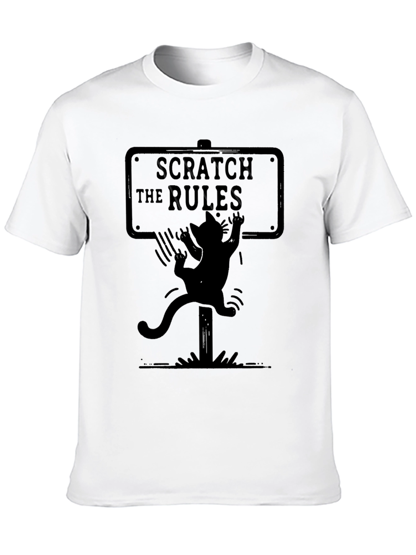 Scratch the Rules Tee - Black Cat T-Shirt
