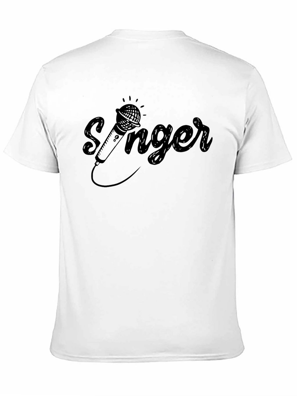 Singer Microphone T-Shirt - Black Music Tee