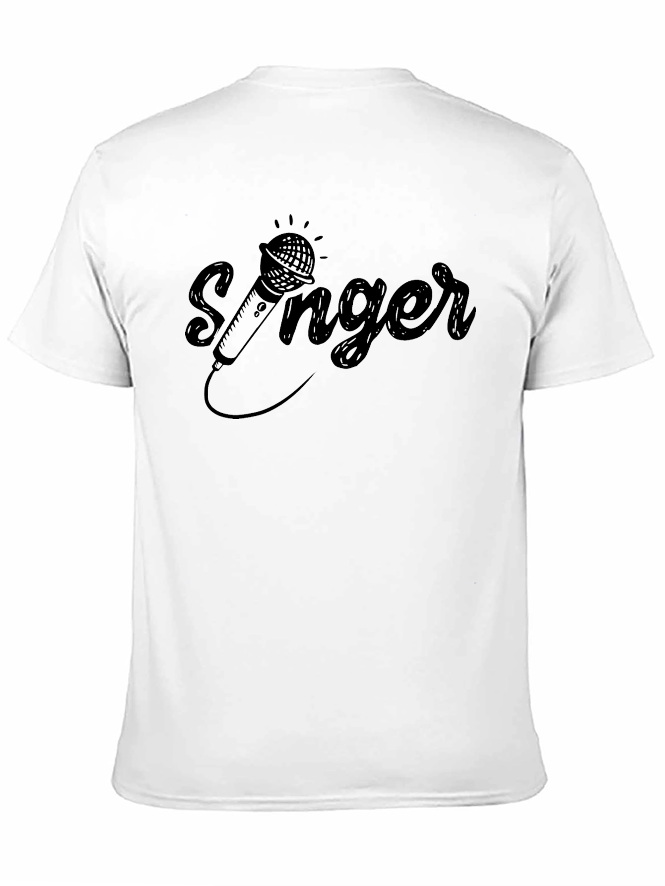 Singer Microphone T-Shirt - Black Music Tee