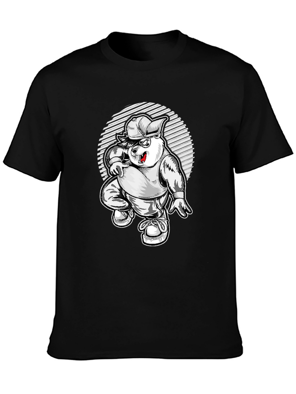 Cool Cartoon Bear Graphic Tee