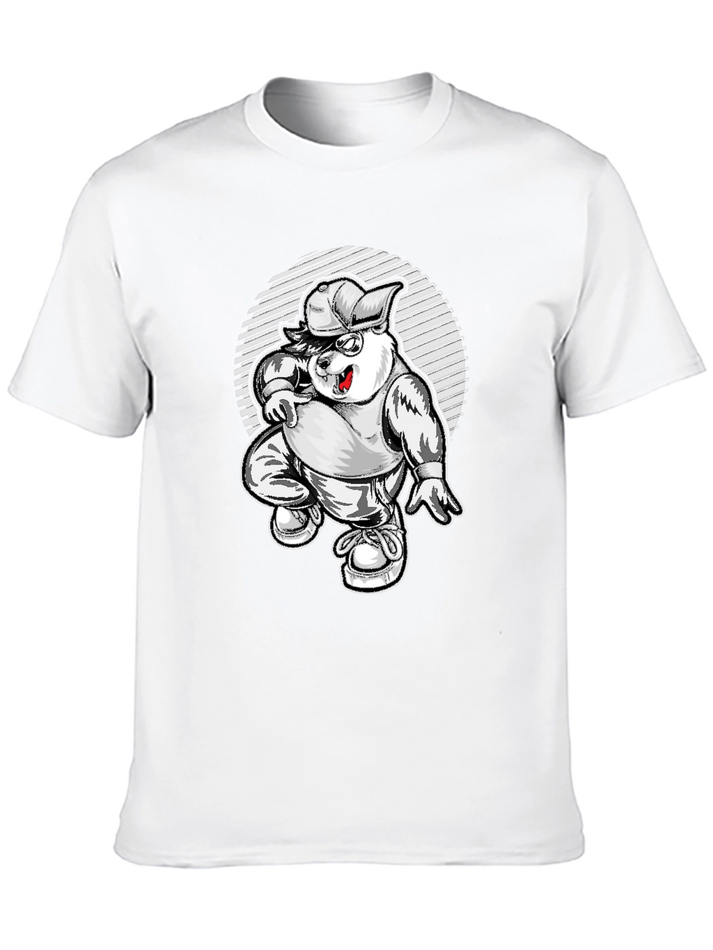 Cool Cartoon Bear Graphic Tee