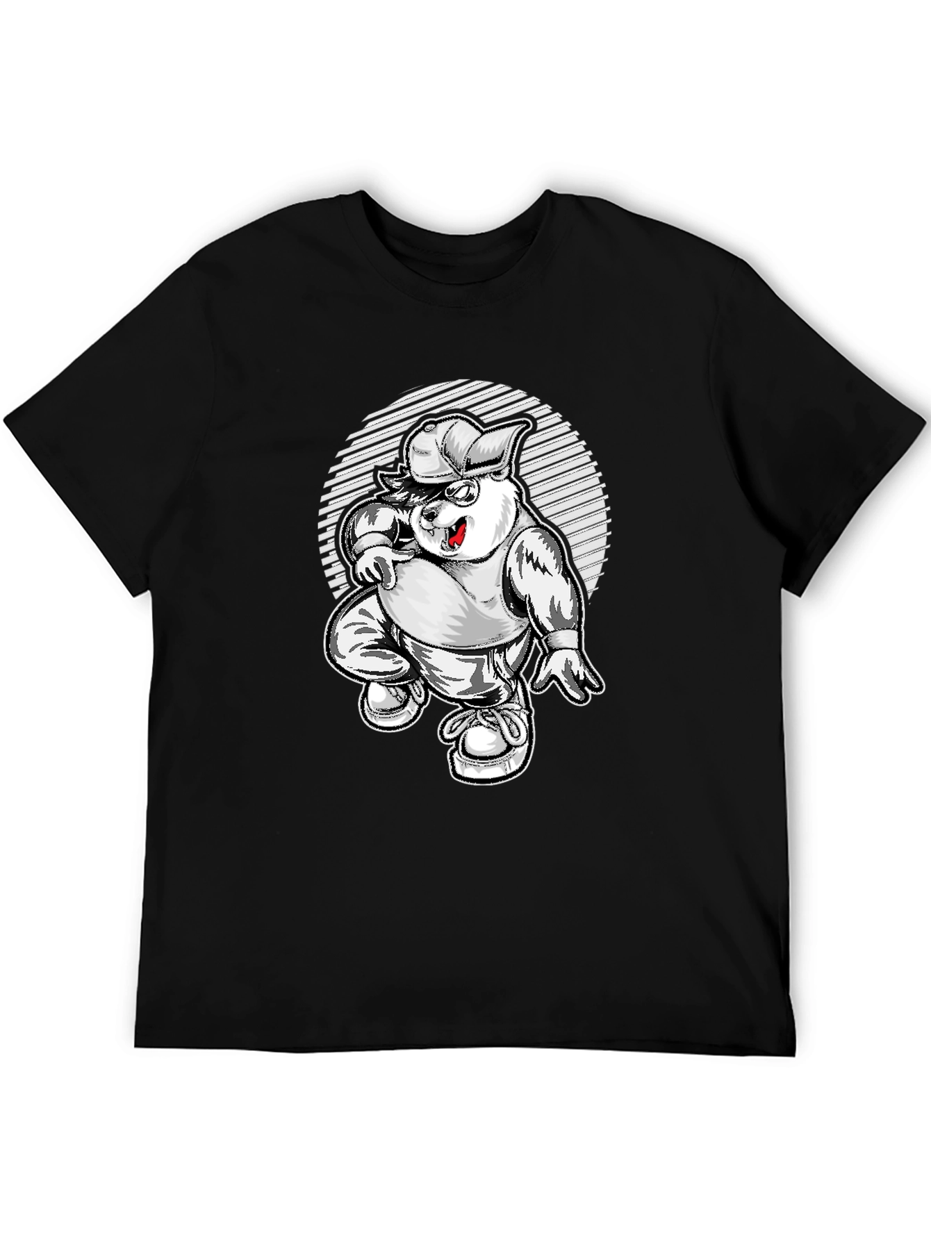 Cool Cartoon Bear Graphic Tee