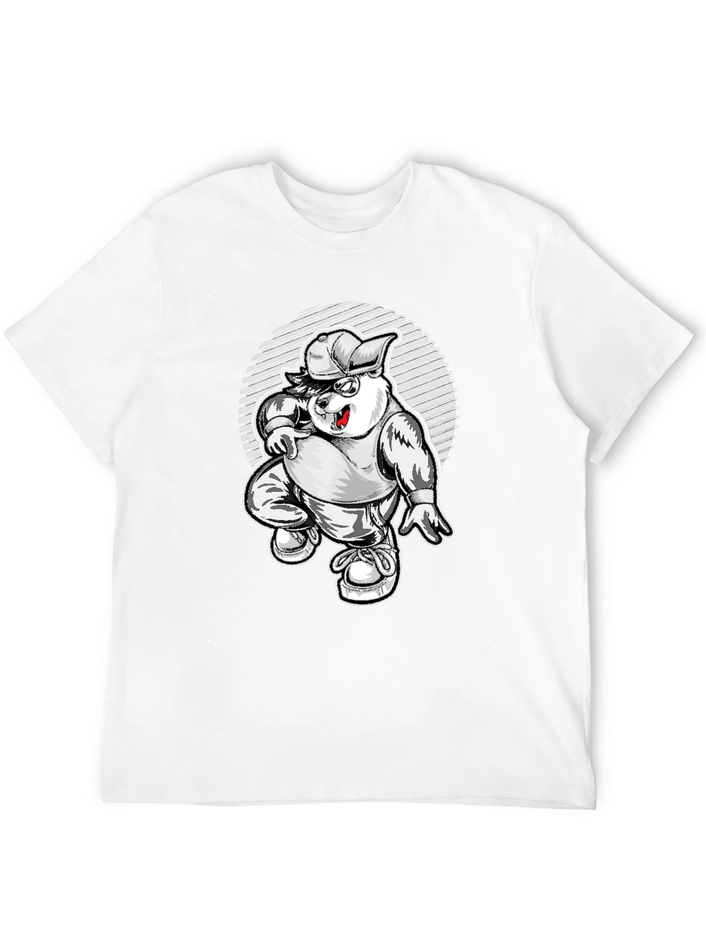 Cool Cartoon Bear Graphic Tee