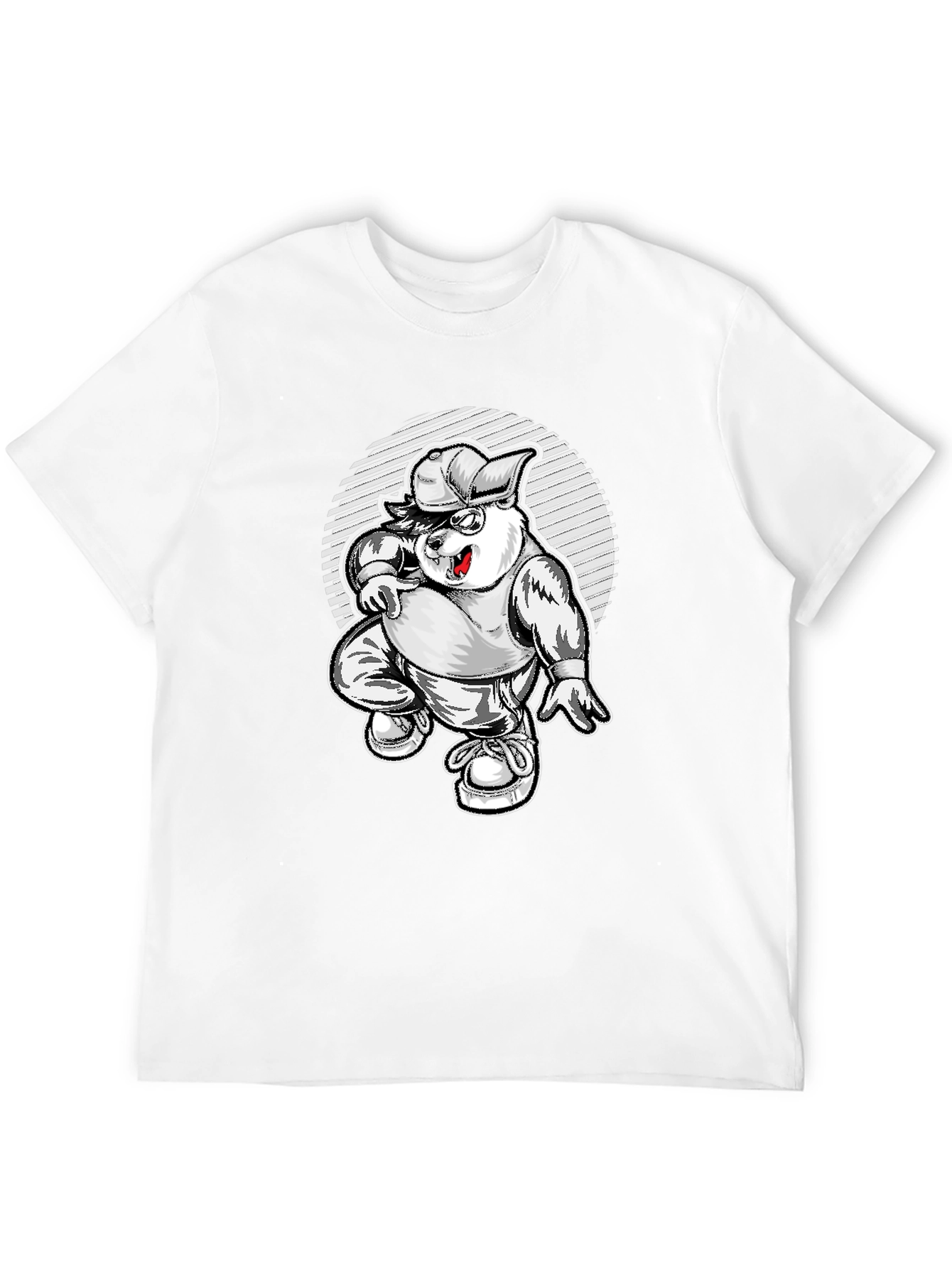 Cool Cartoon Bear Graphic Tee