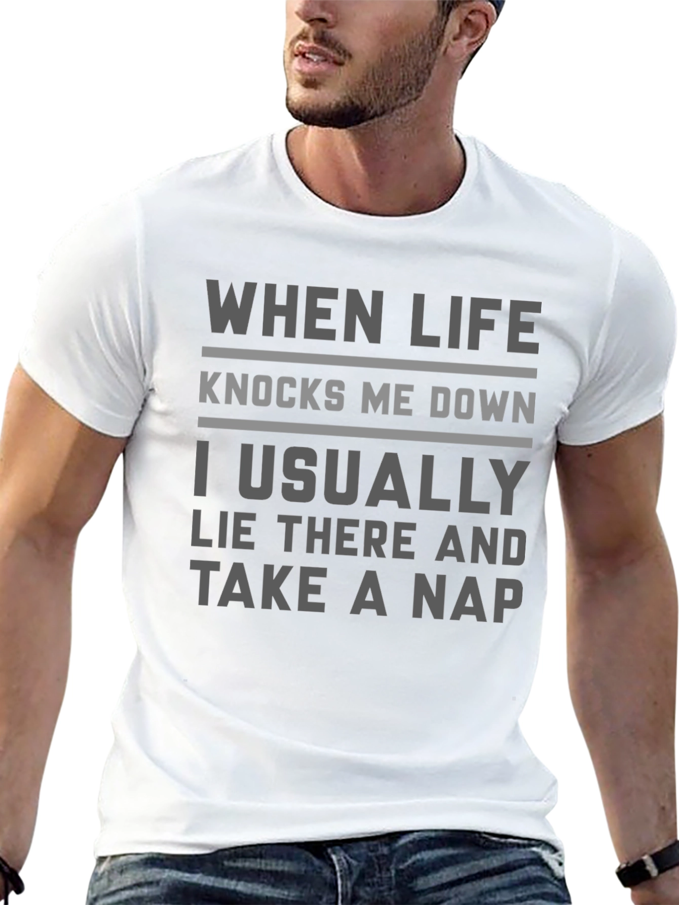 Funny Take A Nap Slogan Graphic T-Shirt